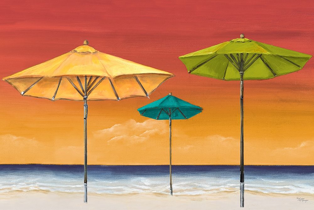 Tropical Umbrellas I art print by Tiffany Hakimipour for $57.95 CAD