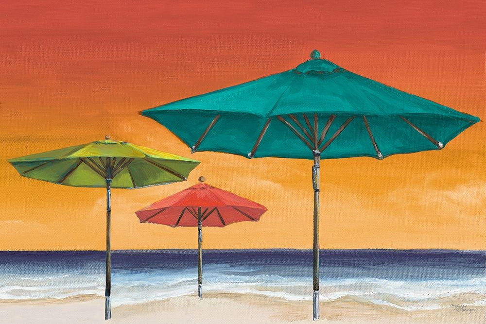 Tropical Umbrellas II art print by Tiffany Hakimipour for $57.95 CAD