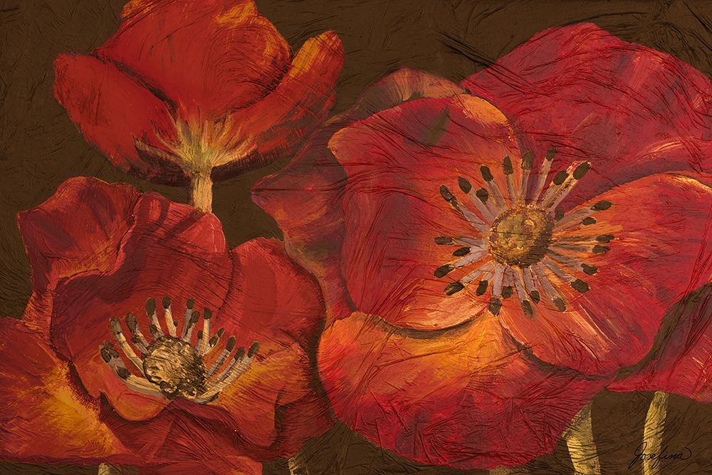 Dazzling Poppies art print by Josefina for $57.95 CAD