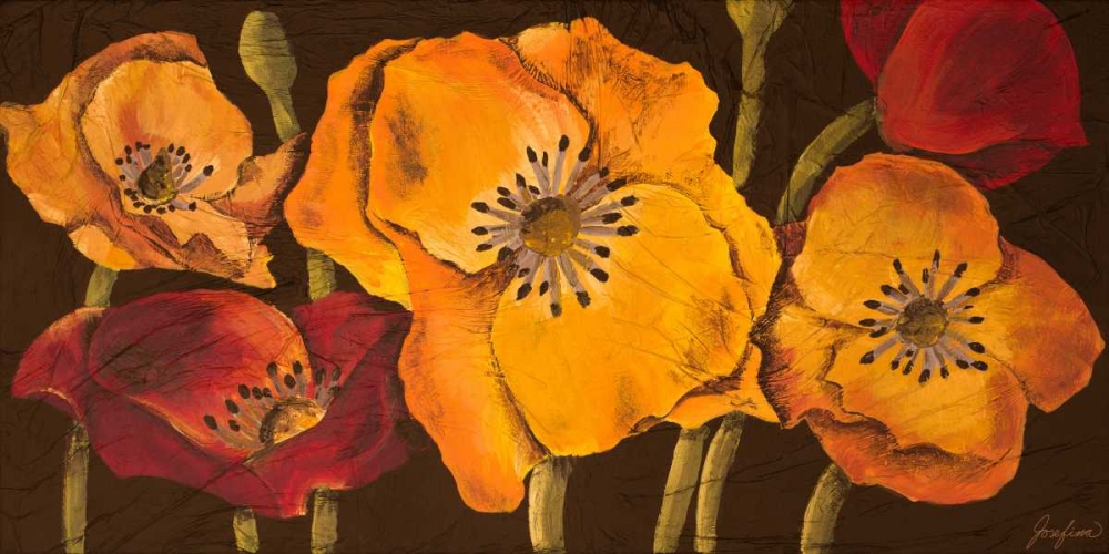 Dazzling Poppies II art print by Josefina for $57.95 CAD