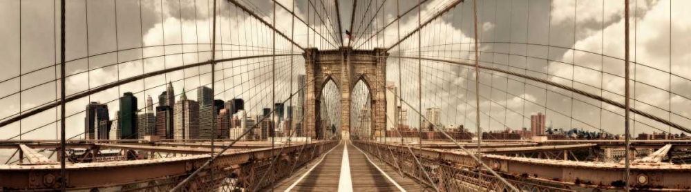 Brooklyn Bridge (sepia) art print by Shelley Lake for $57.95 CAD