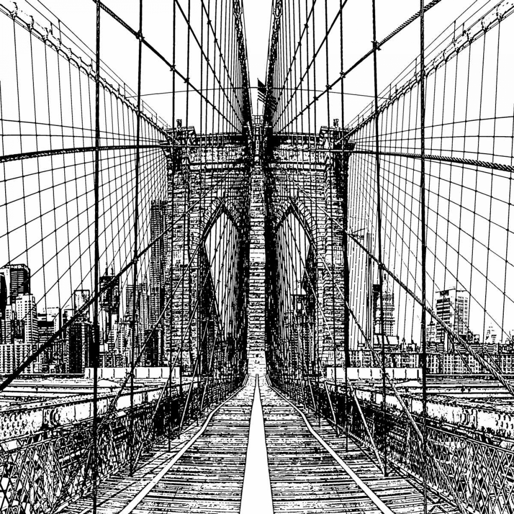 Brooklyn Bridge Sketch art print by Shelley Lake for $57.95 CAD