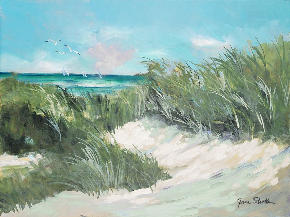 Beach Coast Grass art print by Jane Slivka for $57.95 CAD