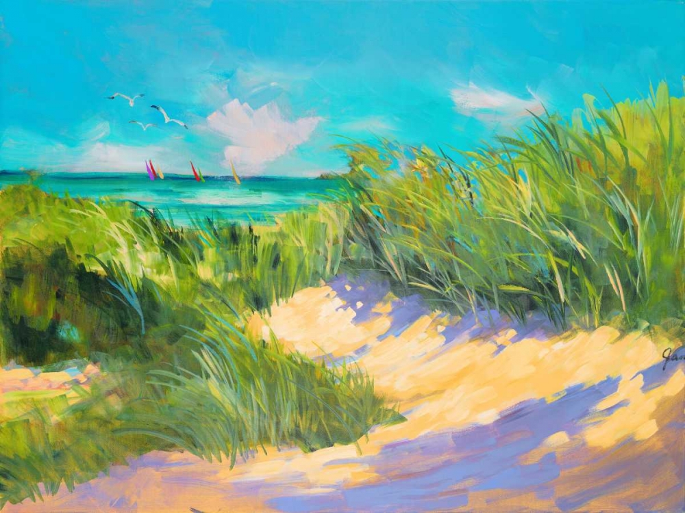 Blue Grass Breeze I art print by Jane Slivka for $57.95 CAD