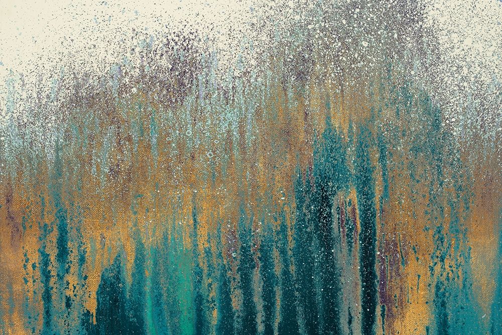 Teal Woods with Gold art print by Roberto Gonzalez for $57.95 CAD