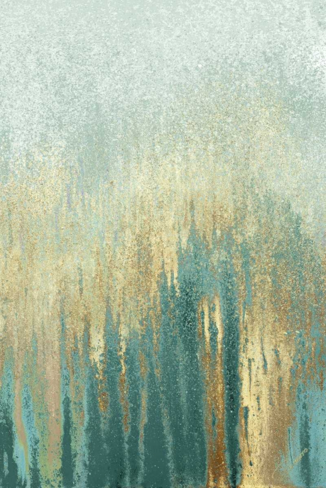 Teal Golden Woods art print by Roberto Gonzalez for $57.95 CAD