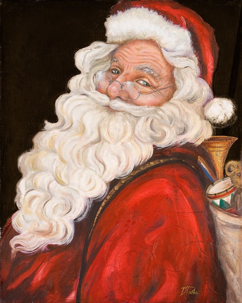 Smiling Santa art print by Patricia Pinto for $57.95 CAD