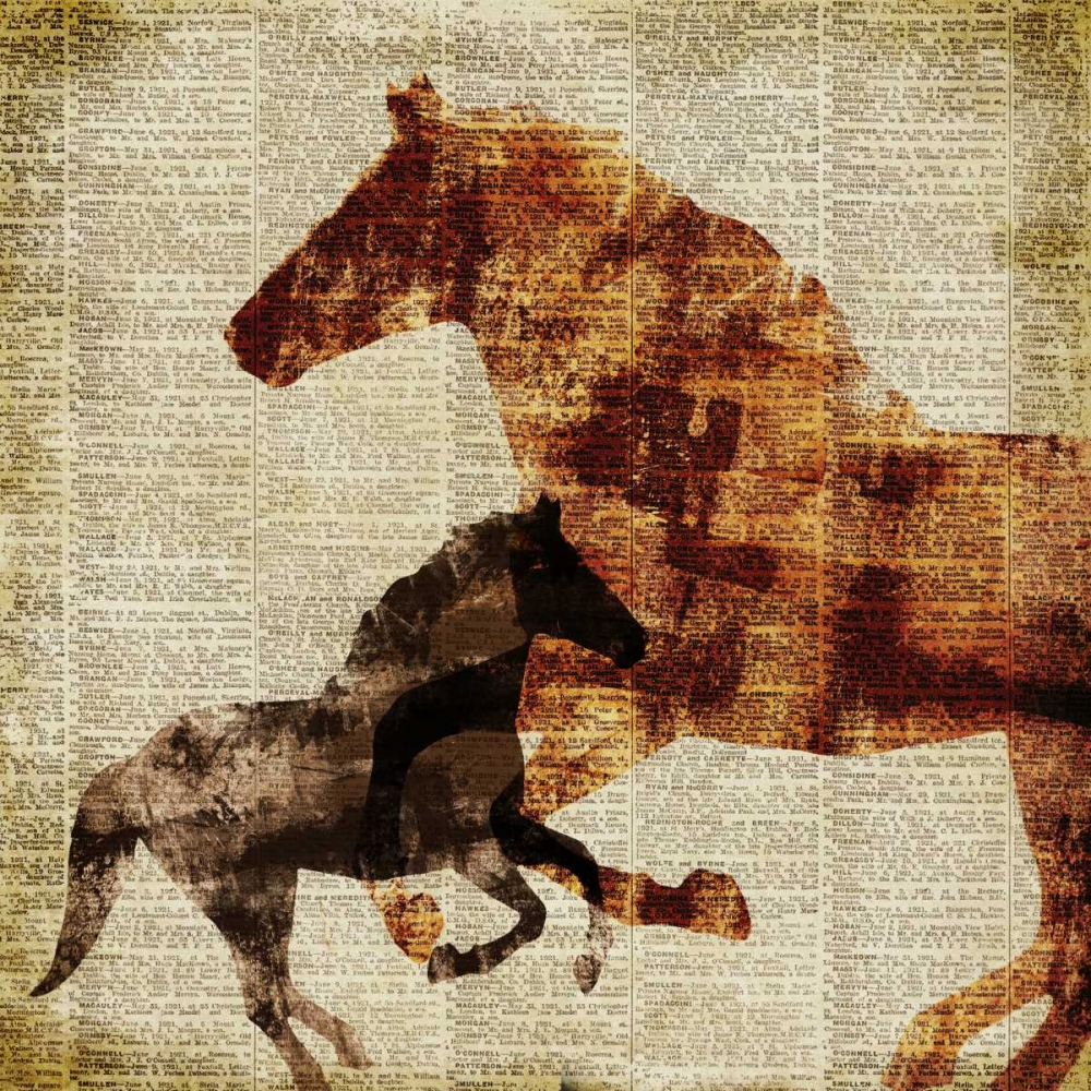 Horses II art print by Dan Meneely for $57.95 CAD