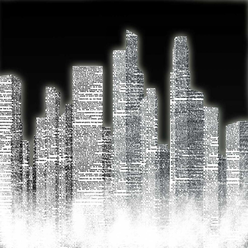 Black and White City I art print by SD Graphics Studio for $57.95 CAD