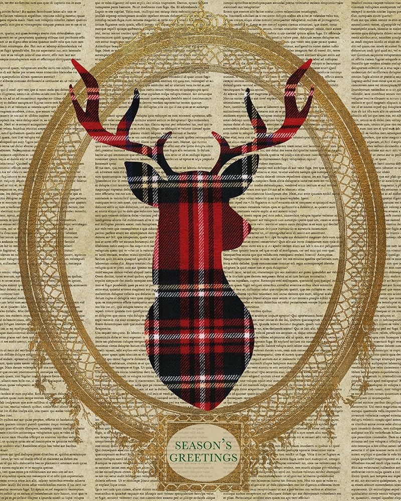 Holiday Tartan Deer I art print by SD Graphics Studio for $57.95 CAD