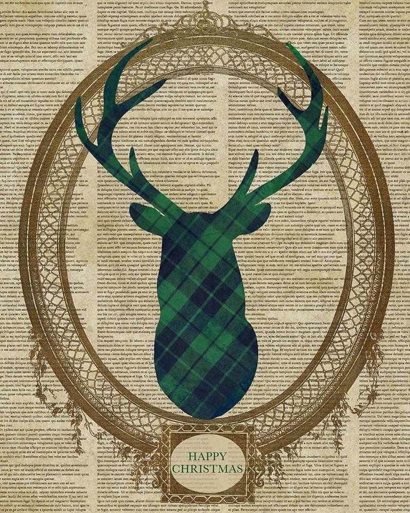 Holiday Tartan Deer II art print by SD Graphics Studio for $57.95 CAD