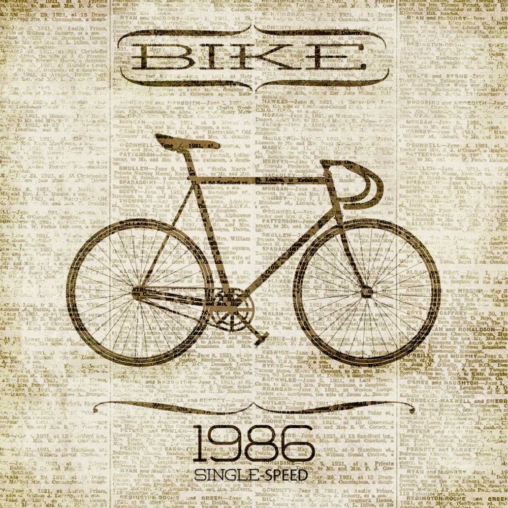 Bike 1986 art print by SD Graphics Studio for $57.95 CAD