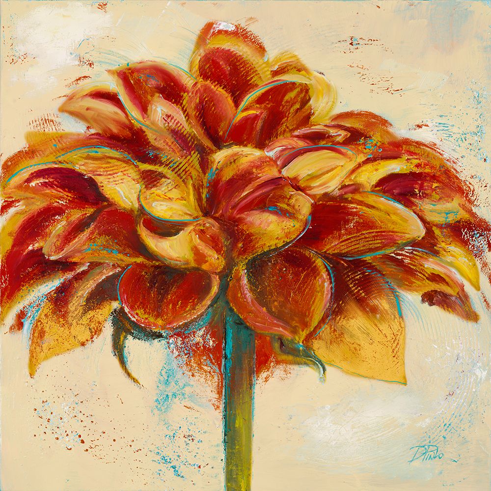 Red Dahlia on Cream art print by Patricia Pinto for $57.95 CAD