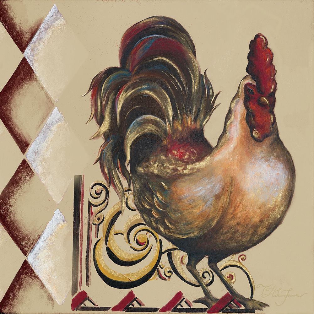 Rules the Roosters Square II art print by Tiffany Hakimipour for $57.95 CAD
