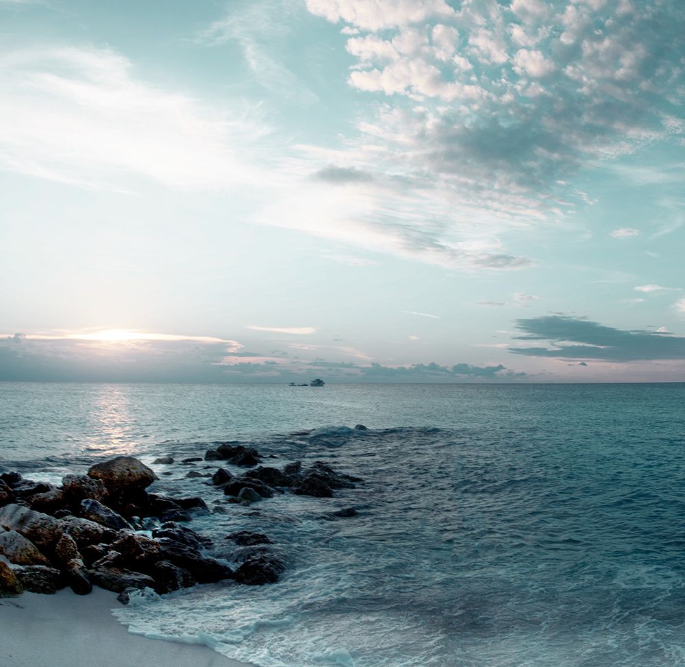 Teal Bimini Afternoon Square art print by Susan Bryant for $57.95 CAD