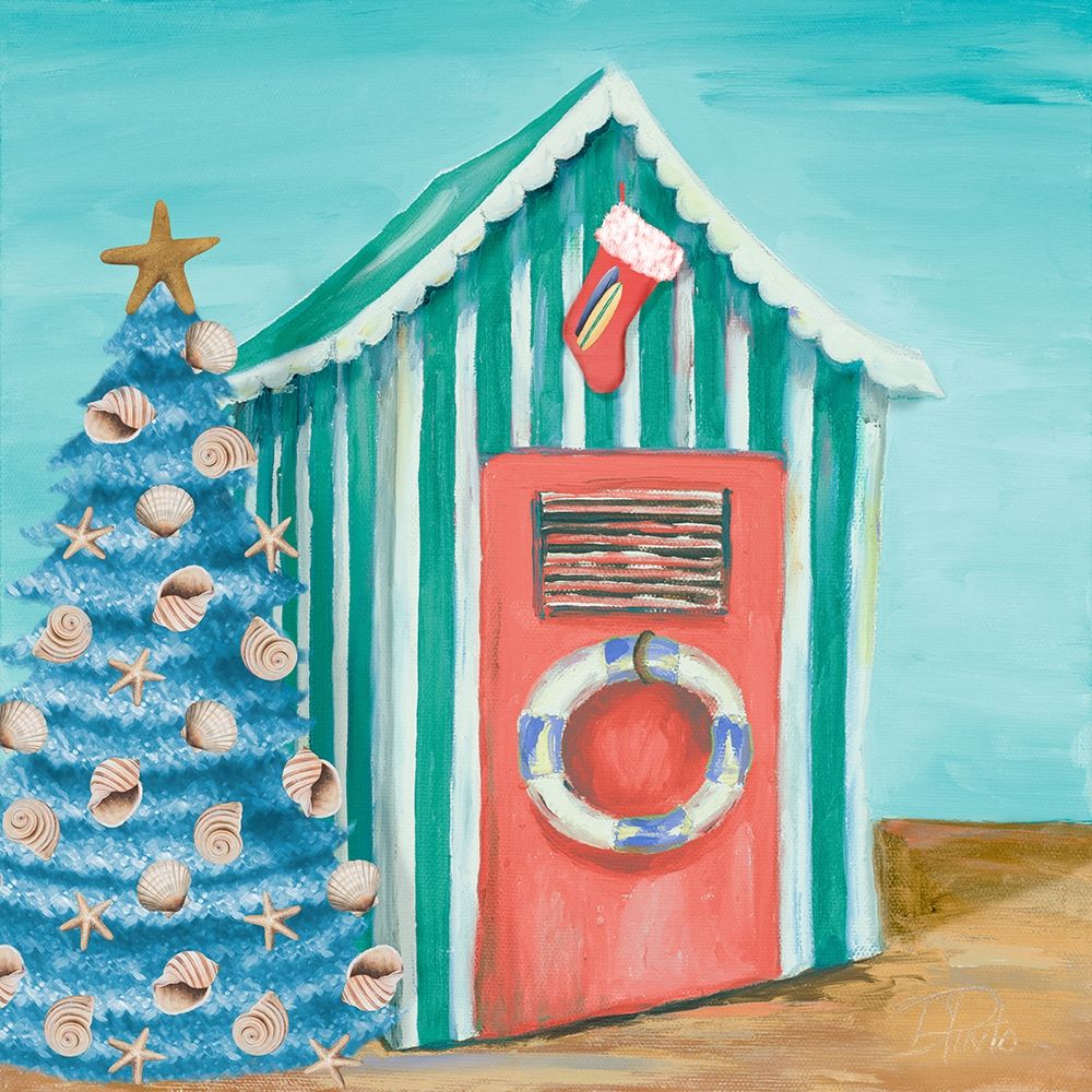 Peach Cabana Christmas art print by Patricia Pinto for $57.95 CAD