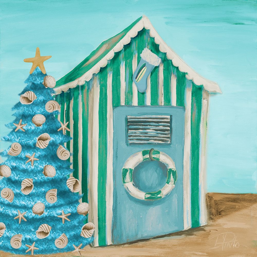 Blue Cabana Christmas art print by Patricia Pinto for $57.95 CAD