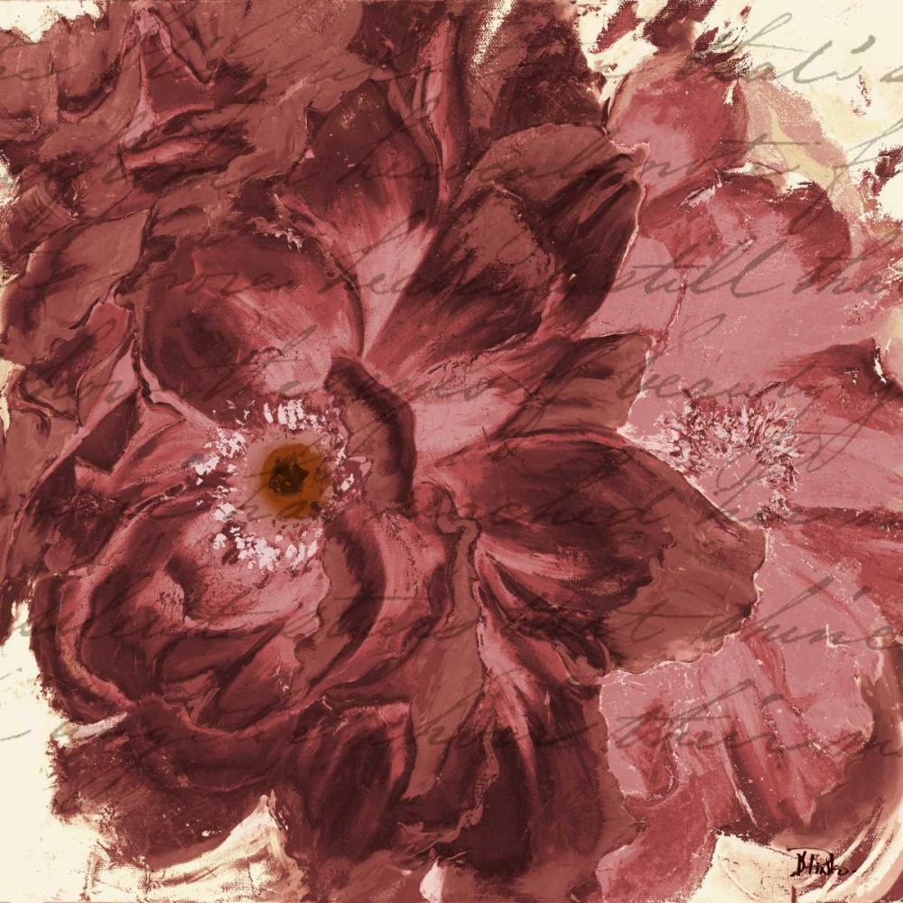 Marsala Peonies Square I art print by Patricia Pinto for $57.95 CAD