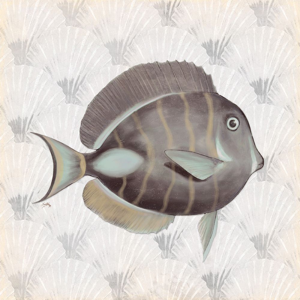 Neutral Vintage Fish II art print by Elizabeth Medley for $57.95 CAD