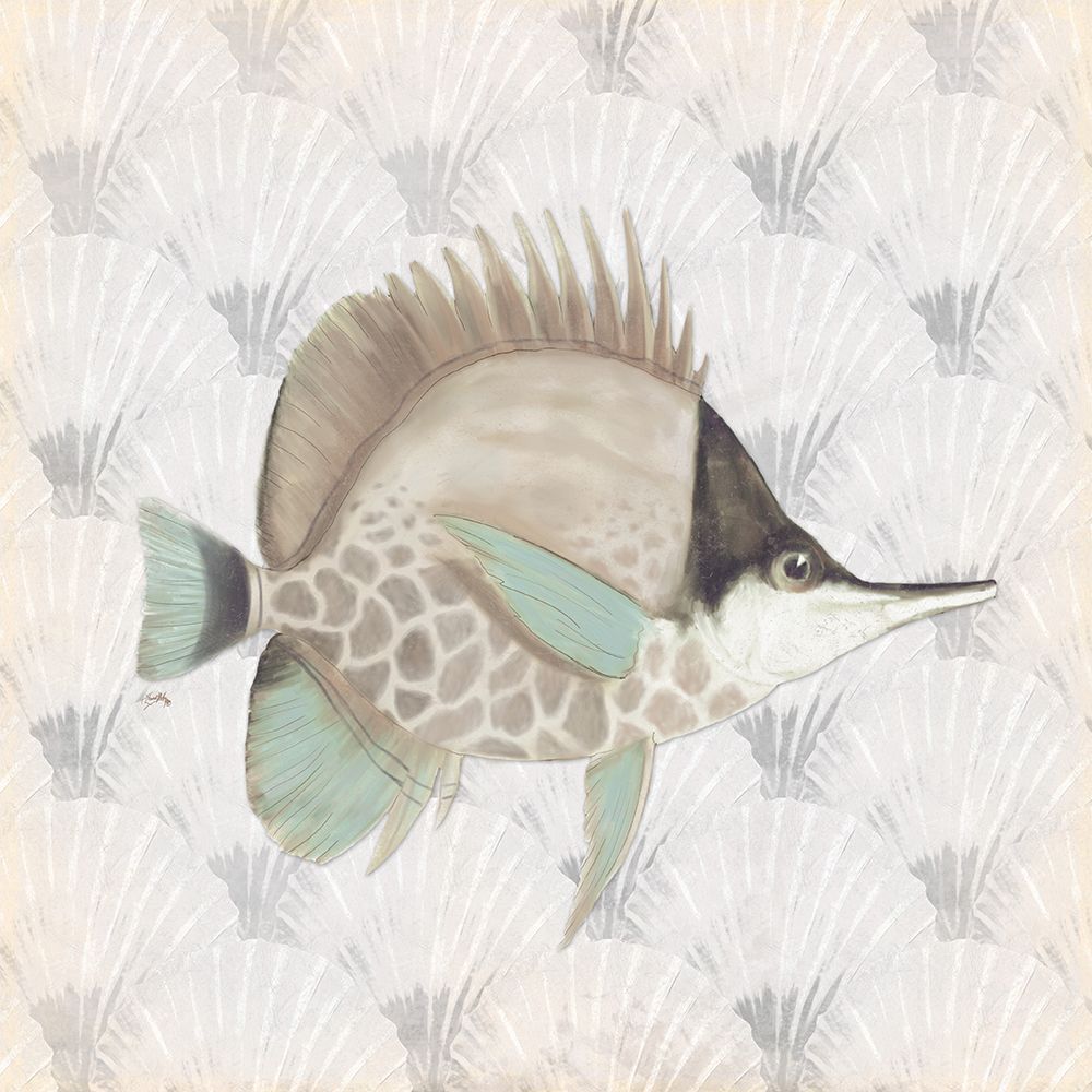Neutral Vintage Fish III art print by Elizabeth Medley for $57.95 CAD
