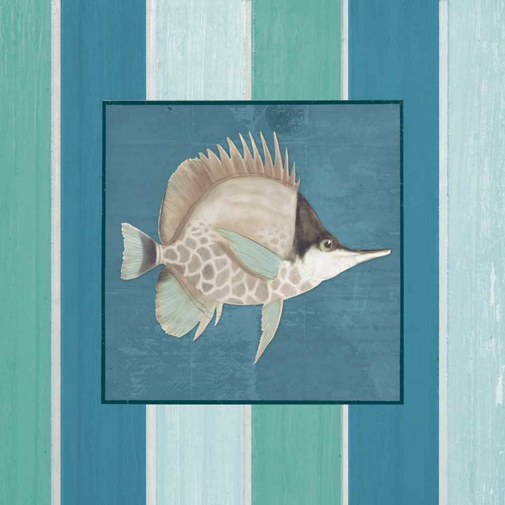 Fish on Stripes II art print by Elizabeth Medley for $57.95 CAD