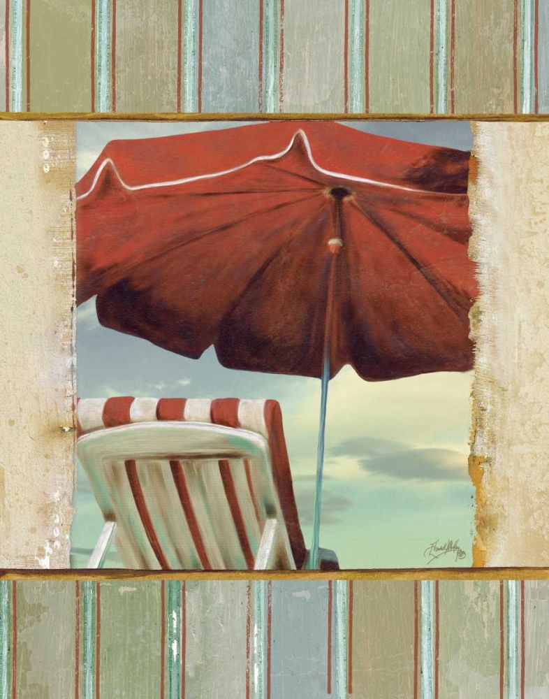 Chaise de Plage I art print by Elizabeth Medley for $57.95 CAD