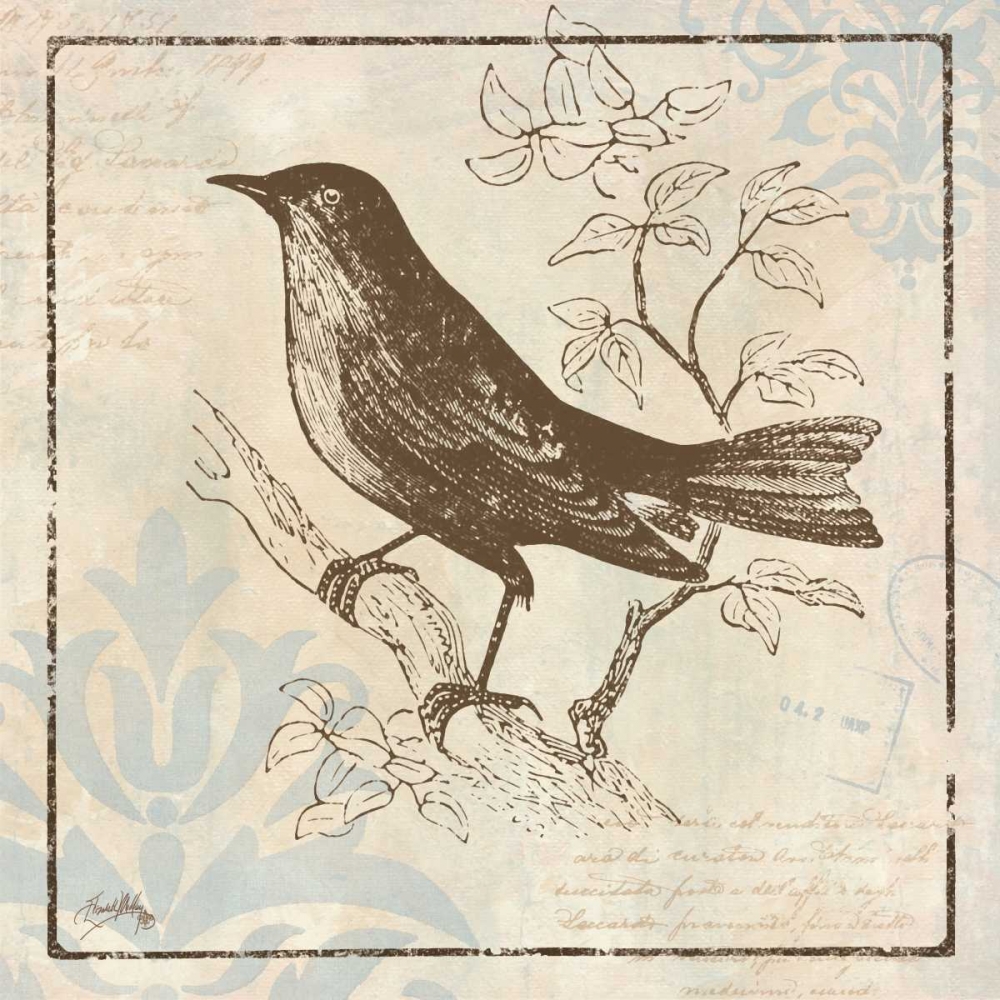 Bird Woodcut II art print by Elizabeth Medley for $57.95 CAD