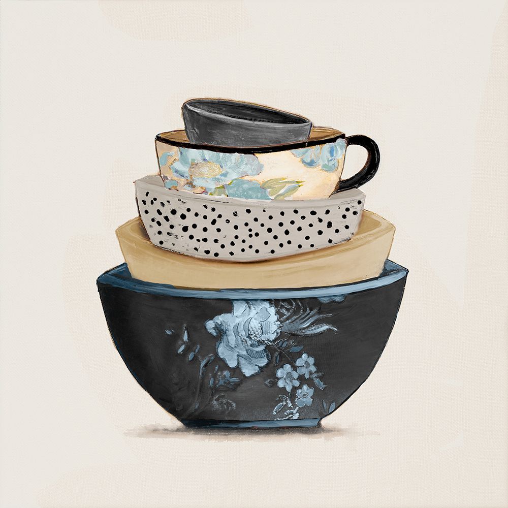 A Stack Of Blue Bowls art print by Patricia Pinto for $57.95 CAD