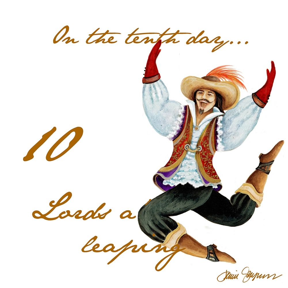 Ten Lords a-Leaping art print by Janice Gaynor for $57.95 CAD