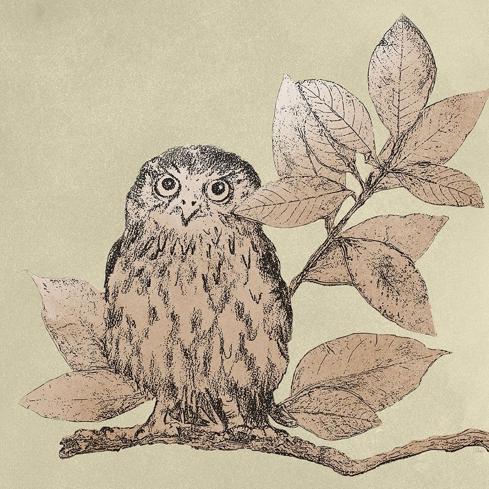 Neutral Little Owls I art print by Patricia Pinto for $57.95 CAD