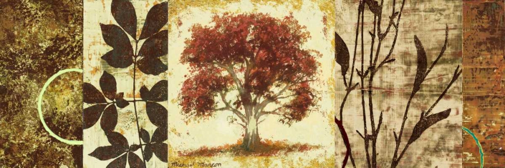 Red Tree Panel I art print by Michael Marcon for $57.95 CAD