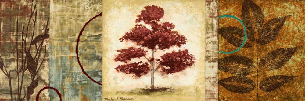 Red Tree Panel II art print by Michael Marcon for $57.95 CAD