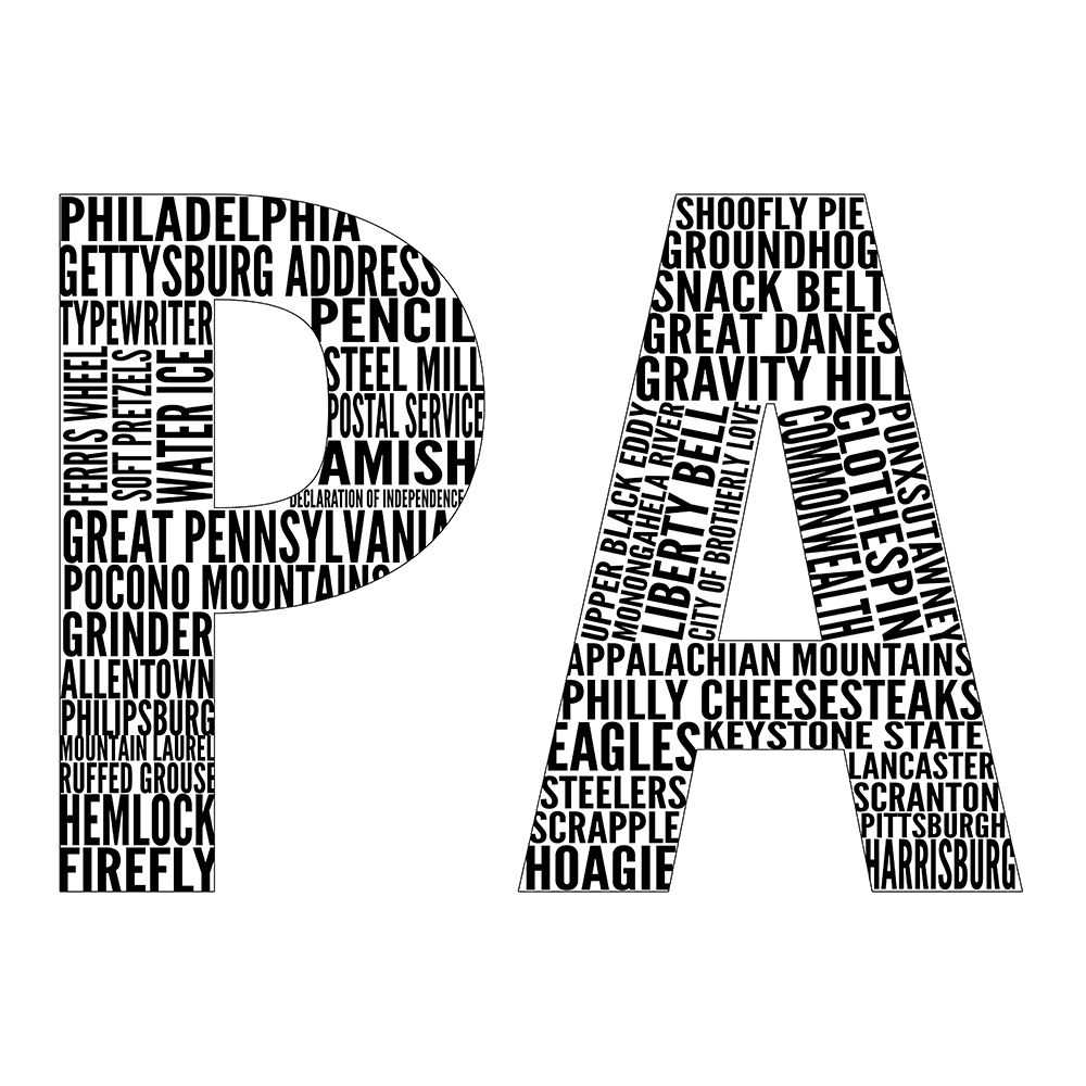 PA Type art print by SD Graphics Studio for $57.95 CAD