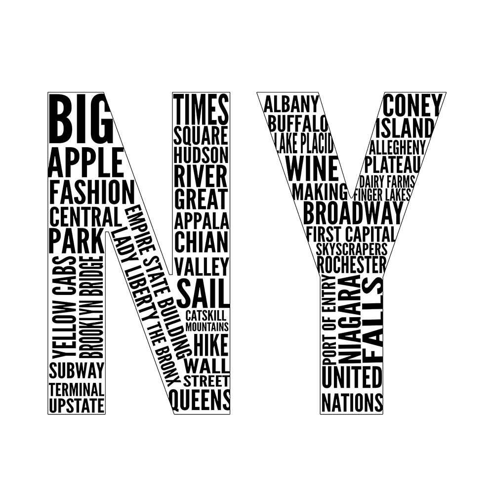 NY Type art print by SD Graphics Studio for $57.95 CAD