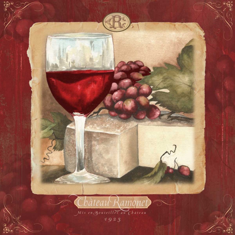 Wine and Cheese I art print by Elizabeth Medley for $57.95 CAD