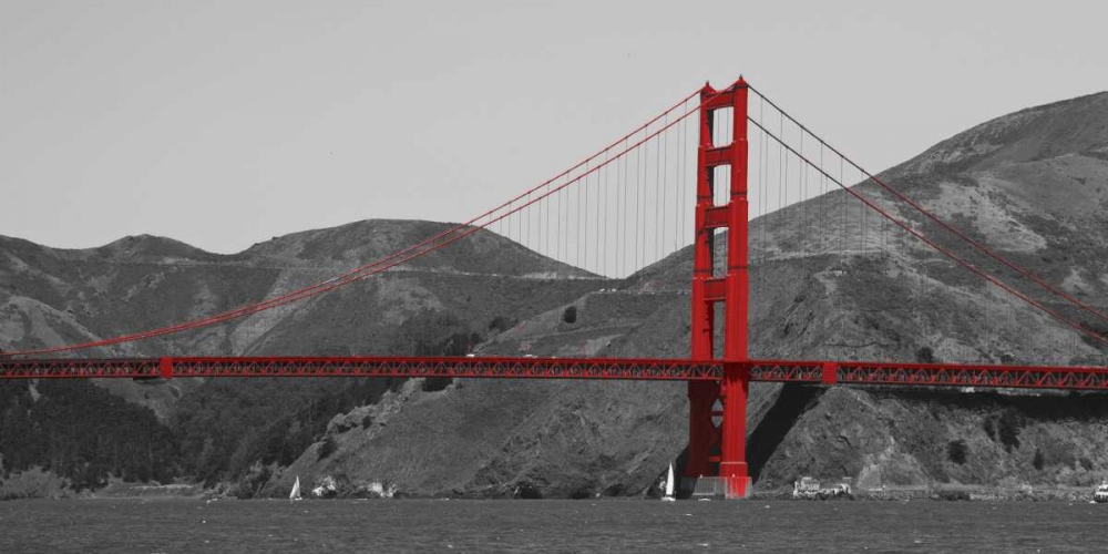 Golden Gate Bridge with Red Pop art print by Emily Navas for $57.95 CAD