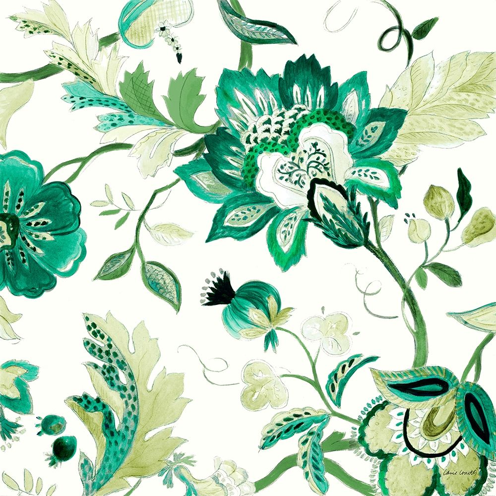 Green Capri Floral II art print by Lanie Loreth for $57.95 CAD