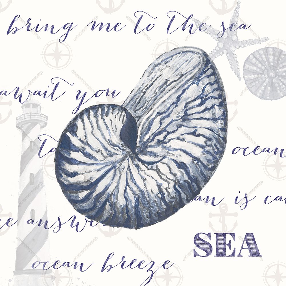 Indigo Ocean Treasures II art print by Gina Ritter for $57.95 CAD