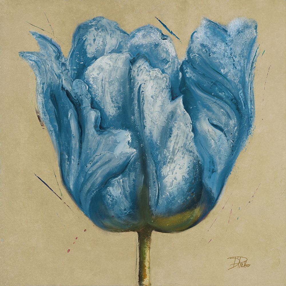 Blue Double Tulips I art print by Patricia Pinto for $57.95 CAD
