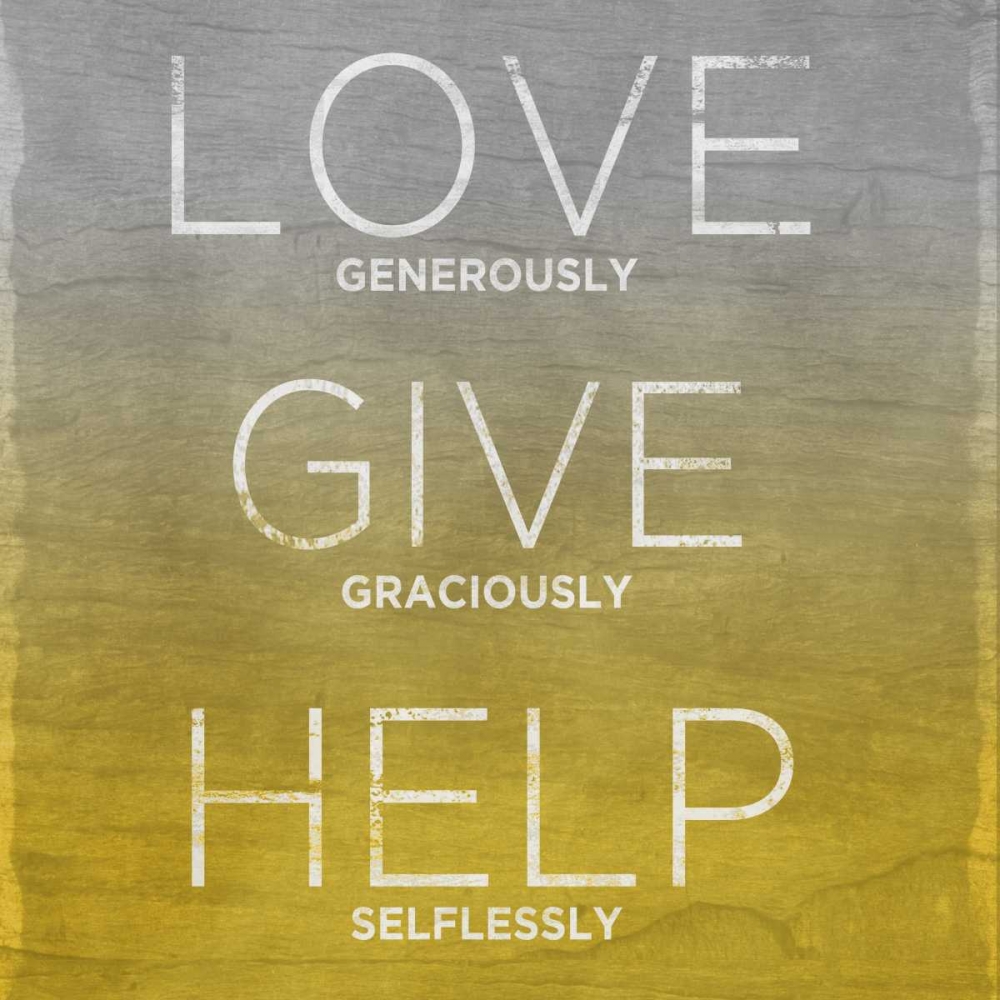 Love Give Help art print by SD Graphics Studio for $57.95 CAD