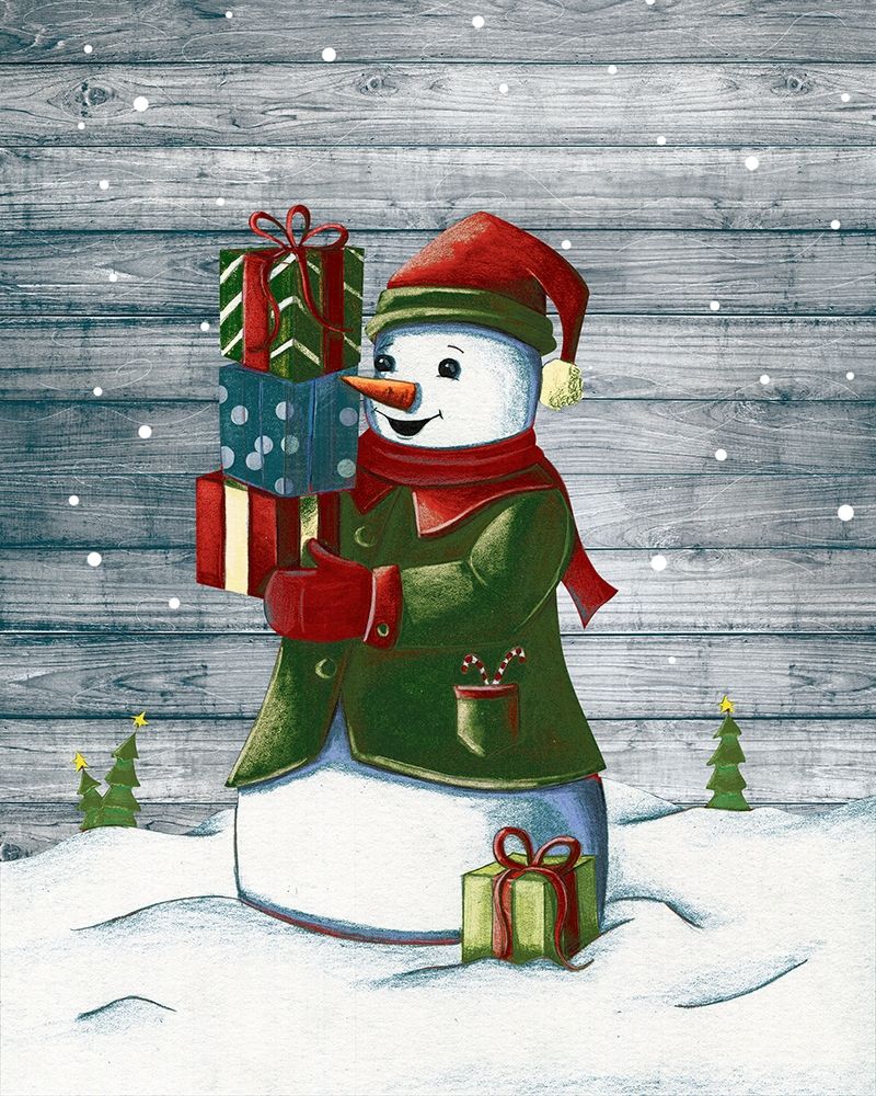 Christmas Snowmen II art print by Josefina for $57.95 CAD