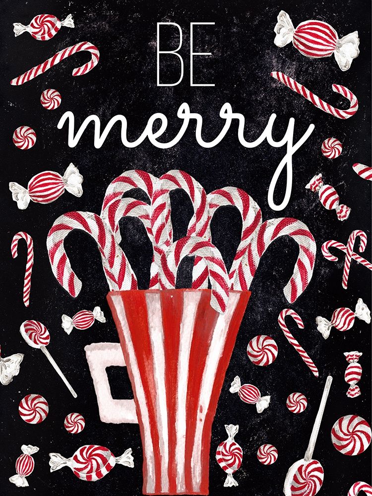 Peppermint Candy Cane Wishes art print by Elizabeth Medley for $57.95 CAD