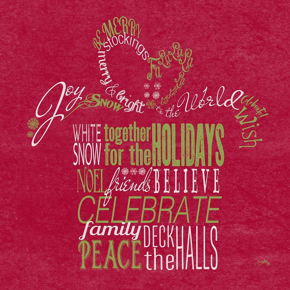 Holiday Fun Typography on Red II art print by Elizabeth Medley for $57.95 CAD