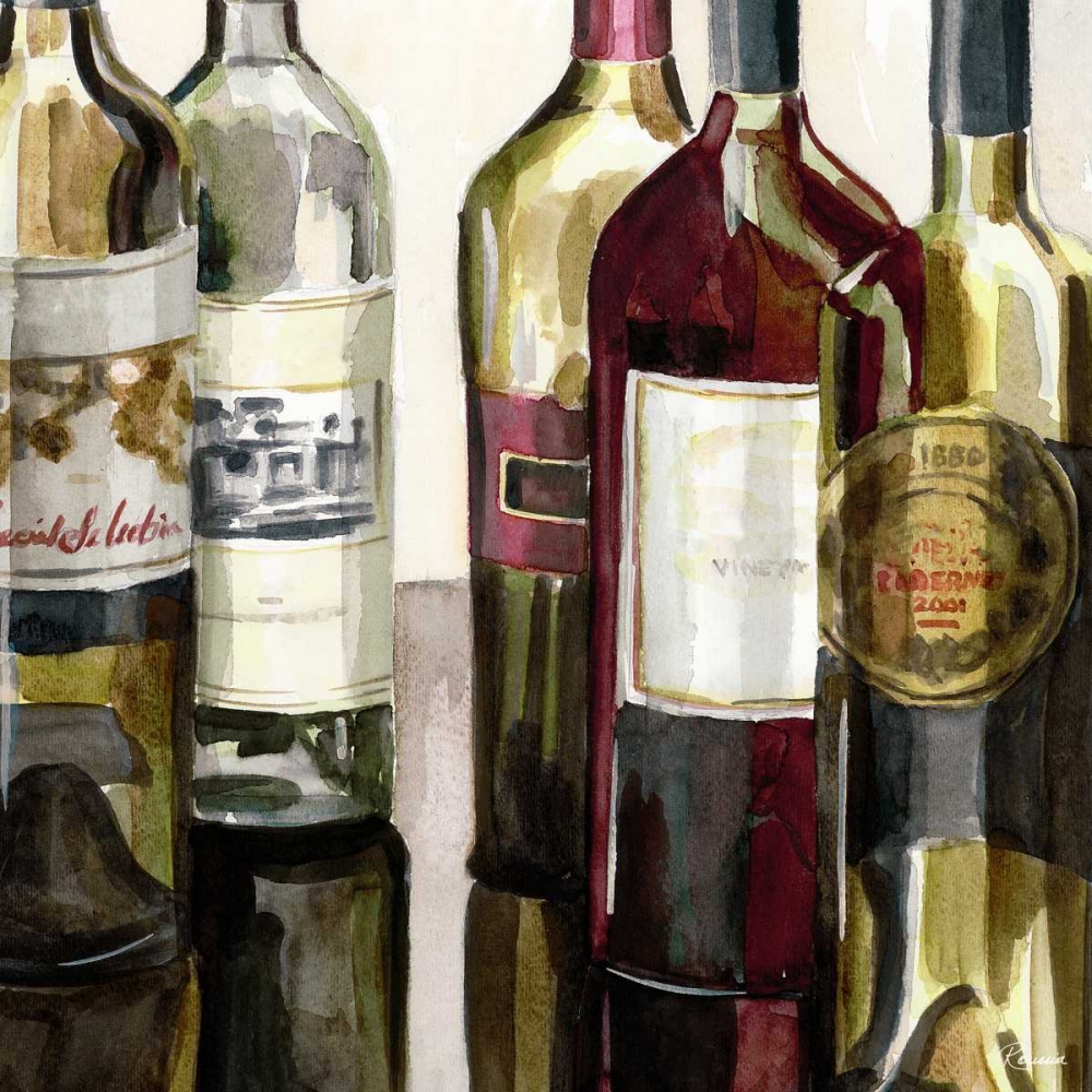 BandG Bottles Square I art print by Heather A. French-Roussia for $57.95 CAD