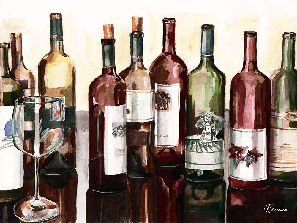 Auburn Wine Collection art print by Heather A. French-Roussia for $57.95 CAD