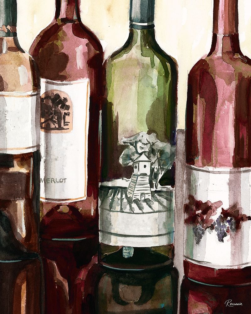Auburn Wine Collection II art print by Heather A. French-Roussia for $57.95 CAD