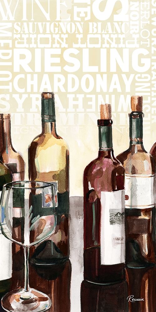 Wine Typography I art print by Heather A. French-Roussia for $57.95 CAD