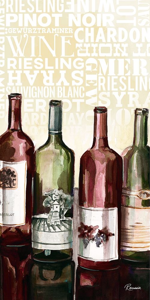 Wine Typography II art print by Heather A. French-Roussia for $57.95 CAD