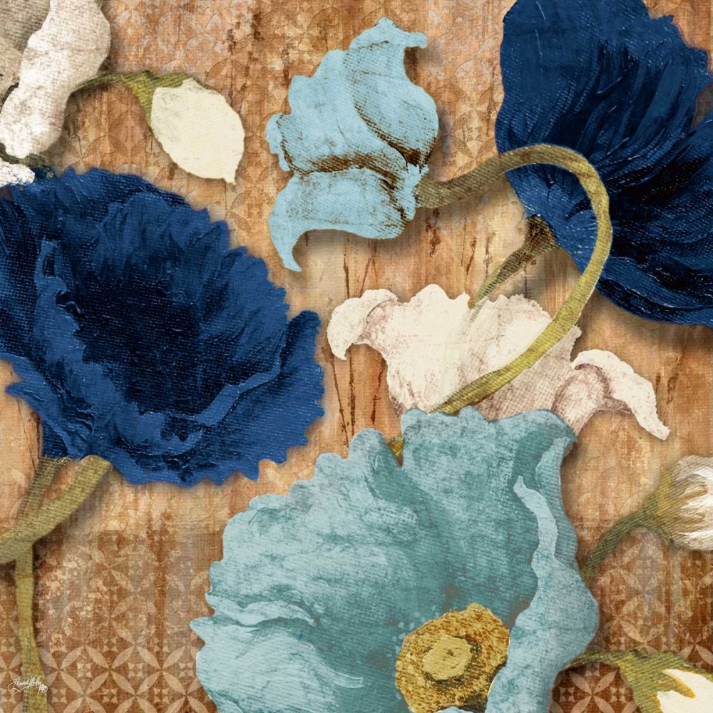 Blue Joyful Poppies I art print by Elizabeth Medley for $57.95 CAD