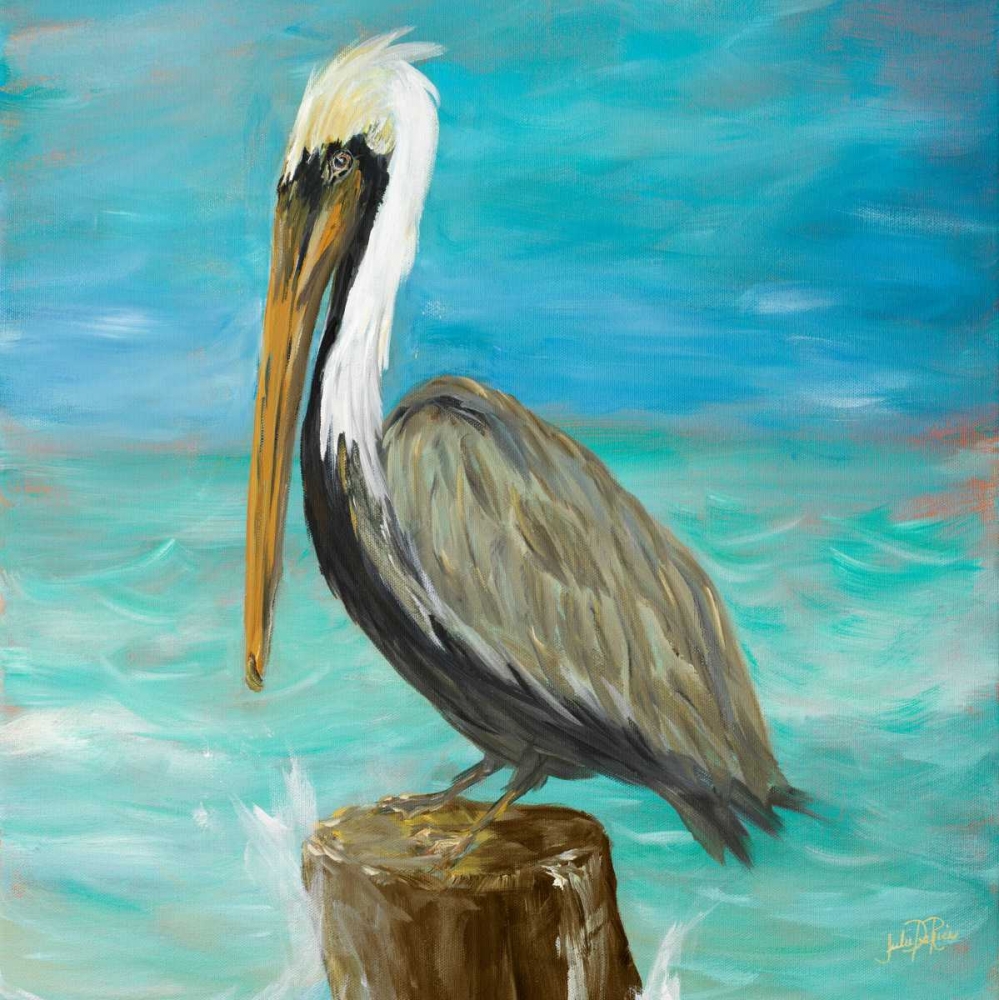 Pelicans on Post I art print by Julie DeRice for $57.95 CAD